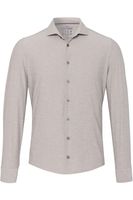 Pure Functional Slim Fit Jersey shirt beige, Effen