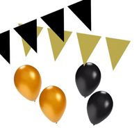 Black and Gold feest thema versiering pakket small - thumbnail