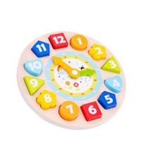 New Classic Toys klok houten vormenpuzzel 12 stukjes