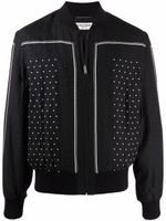 Saint Laurent veste bomber à pois - Noir