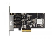 Delock 88618 PCI Express x4-kaart 4 x RJ45 Gigabit LAN RTL8111 - thumbnail