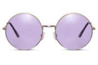 CWI zonnebril rond volledig omrand cat. 3 goud/paars