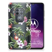 Motorola One Zoom TPU Hoesje Flamingo Palms