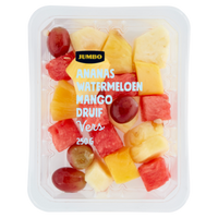 Jumbo Fruitstukjes Ananas, Watermeloen, Mango & Druif 250g