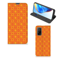 Xiaomi Mi 10T | 10T Pro Hoesje met Magneet Batik Oranje - thumbnail