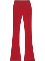 Courrèges pantalon Reediton nervuré à coupe évasée - Rouge