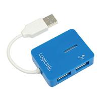USB 2.0 Hub Smile 4-Port - Hub - 4 x Hi-Speed USB, blauw, UA-0136