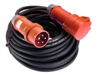 as - Schwabe 61335 CEE-Verlängerung, schwarz, 5m H07RN-F 5G6, 400V/32A/5polig