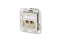 MC TECHNOLOGY E-DAT module 8/8 (8) UPk aansluitdoos inbouw Kat 6 2er parelwit RAL 1013