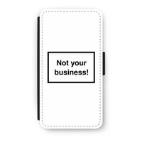 Not your business: iPhone XS Flip Hoesje - thumbnail