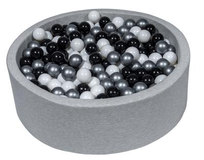 Viking Choice  Ballenbak 90 cm met 450 ballen zwart, wit & zilver