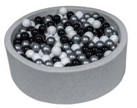 Viking Choice  Ballenbak 90 cm met 450 ballen zwart, wit & zilver