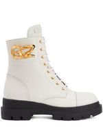 Giuseppe Zanotti bottines Tankie en cuir - Blanc