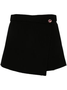 MSGM jupe-short mini à bords francs - Noir