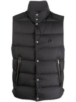 Moncler gilet matelassé à patch logo - Bleu