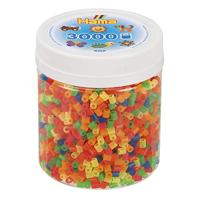 kleuren-strijkkralen - Hama Strijkkralen in Pot - Neonmix (51), 3000st. (1 TOYS)