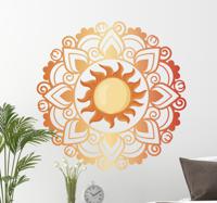 Stickers bloemenpatroon Zon mandala