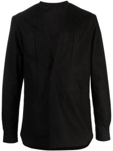 Rick Owens Secret Larry V-neck shirt jacket - Noir