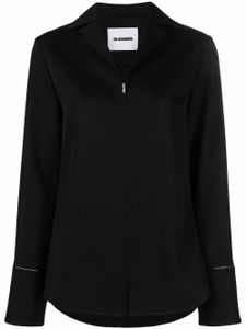 Jil Sander surchemise à fermeture zippée - Noir