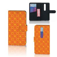 Nokia 6.1 (2018) Telefoon Hoesje Batik Oranje