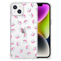 Doorzichtige Silicone Hoesje voor iPhone 14 Unicorns