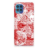 Silicone Back Case Motorola Moto G100 Angel Skull Rood