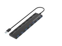 CONCEPTRONIC HUBBIES19BP 7-Port USB 3.0 HUB met voeding, 90 cm kabel, individuele netschakelaar, USB 3.2 Gen 1