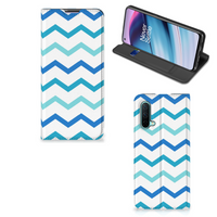 OnePlus Nord CE 5G Hoesje met Magneet Zigzag Blauw