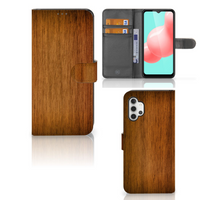 Samsung Galaxy A32 5G Book Style Case Donker Hout - thumbnail