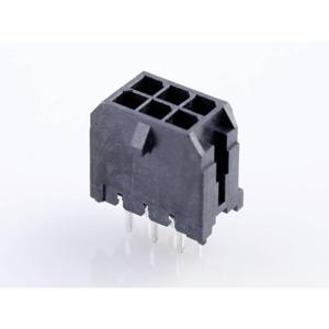 Molex 430450628 Male header, inbouw (standaard) Totaal aantal polen: 6 Rastermaat: 3 mm Inhoud: 1 stuk(s) Tray