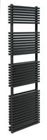 Vipera Vesuvio dubbele handdoekradiator 50 x 180 cm centrale verwarming mat zwart zij- en middenaansluiting 2.125W