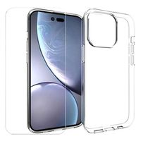 Saii 2-in-1 iPhone 14 Pro TPU-hoesje en schermbeschermer van gehard glas - thumbnail