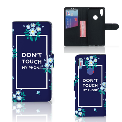 Xiaomi Redmi Note 7 Portemonnee Hoesje Flowers Blue DTMP