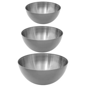 Secret de Gourmet voedsel/serveerschalen set - RVS - D29/D19/D13 cm