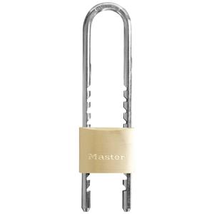 MASTER LOCK 50mm breed hangslot met een huis van massief koper en verstelbare beugel van 70 tot 155 mm