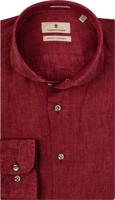 Thomas Maine Overhemd Rood Linnen Cutaway Tailored Fit