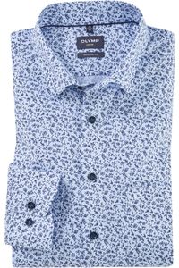 OLYMP Luxor Modern Fit Overhemd blauw, Faux-uni