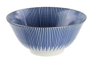 Blauw/Witte Kom - Mixed bowls - 14.8 x 6.8cm 500ml