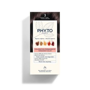 Phytocolor Permanente Haarkleuring 3 Chatain Fonce Intense en Natuurlijke Kleur