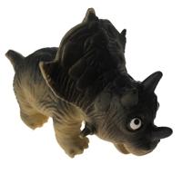 DinoWorld knijpfiguur dinosaurus jongens 15 cm rubber zwart