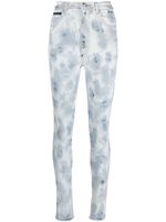 Philipp Plein legging tie dye à taille haute - Bleu