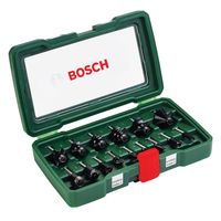 Bosch Accessoires 15-delige hardmetalen frezenset(Ø 1/4" schacht (6,35 mm) ) - 2607019468