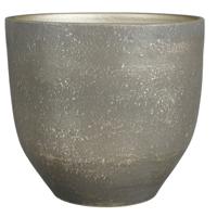 Mica Decorations Plantenpot - zwart met goud - terracotta - 35xH32 cm   - - thumbnail