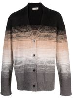 Laneus cardigan imprimé à col v - Noir