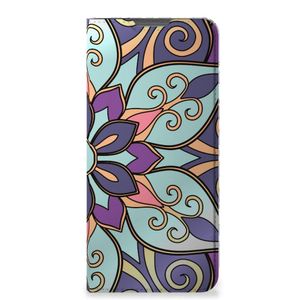 Motorola Moto E32 | Moto E32s Smart Cover Purple Flower