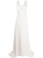 Sachin & Babi robe longue Astor ornée de perles - Blanc