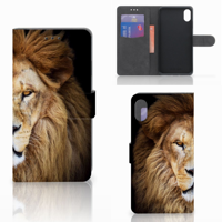 Apple iPhone Xs Max Telefoonhoesje met Pasjes Leeuw