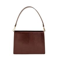 Mango handtas met crocoprint donkerrood