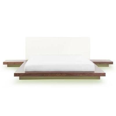 Beliani-ZEN -Tweepersoonsbed LED-Lichte houtkleur-160 x 200 cm-MDF Beliani-ZEN -Tweepersoonsbed LED-Lichte houtkleur-160 x 200 cm-MDF
