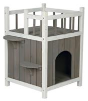 Trixie Kattenhuis cat&apos;s home met balkon grijs / wit